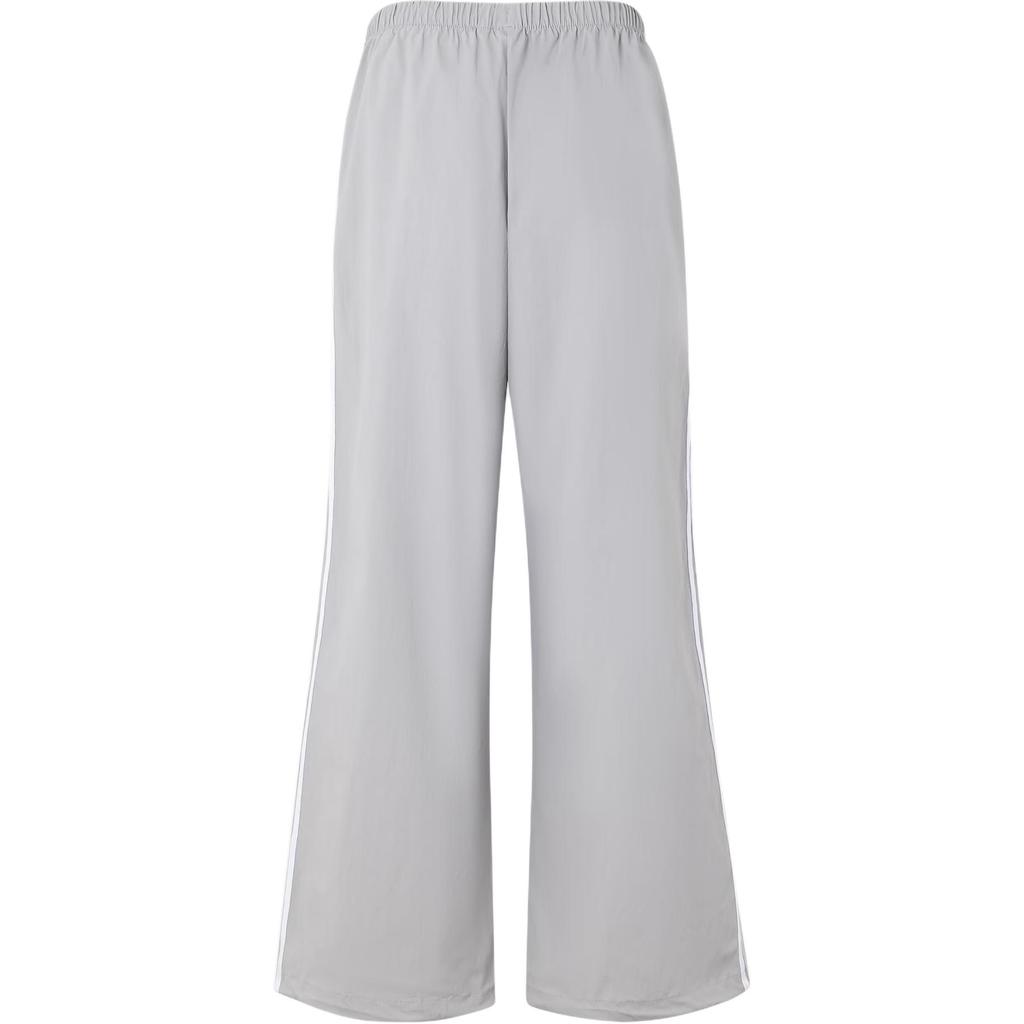 Adidas Originals Para Pants Brand Logo Striped Loose Retro Sports Long Pants Women Pants Gray KB9186