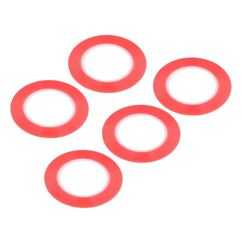 5Pcs Double Sided Tape Heavy Duty Removable Super Adhesive PET for Crafts Gift Wrapping Red