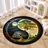1Pc Celtic Tree of Life theme Printed circular carpet, home door mat, outdoor travel protection carpet A16