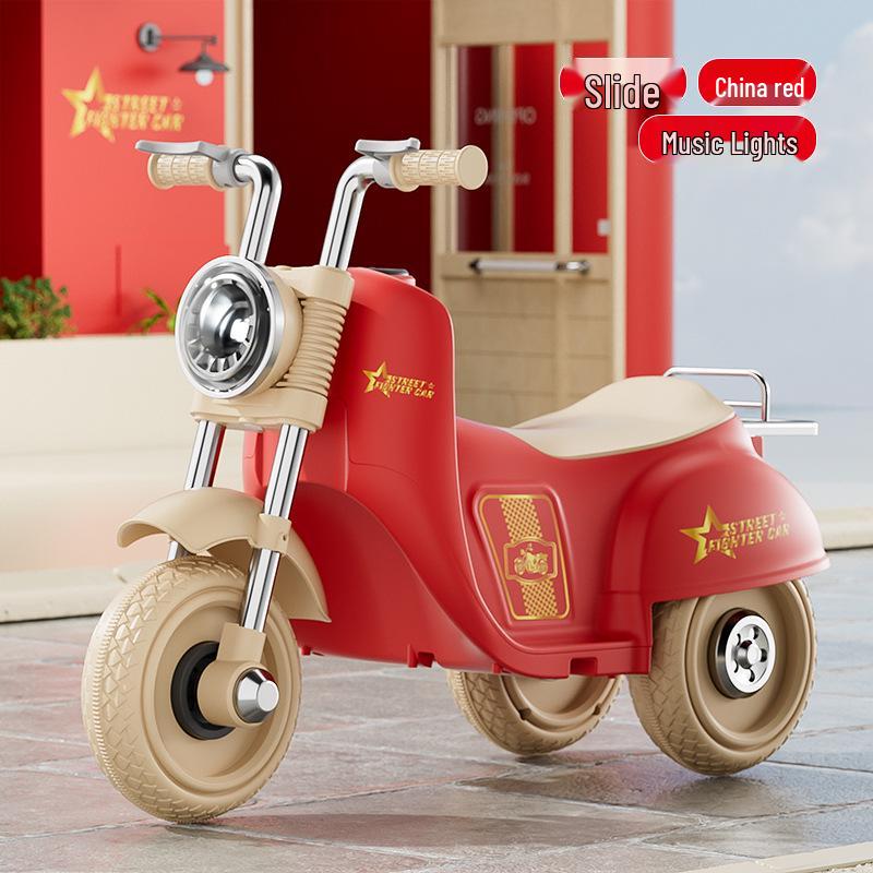 Rechargeable Kids' Electric Tricycle - Remote Control Ride-On Motorcycle for Boys & Girls.