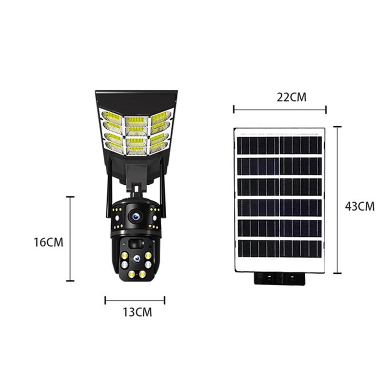 2-in-1 Multi-Functional Solar Light, Works As Street Lamp and Security Camera with Automatic Solar Charging