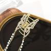 5.5cm Rhinestone Hollow Butterfly Pearl Tassel Hair Grab