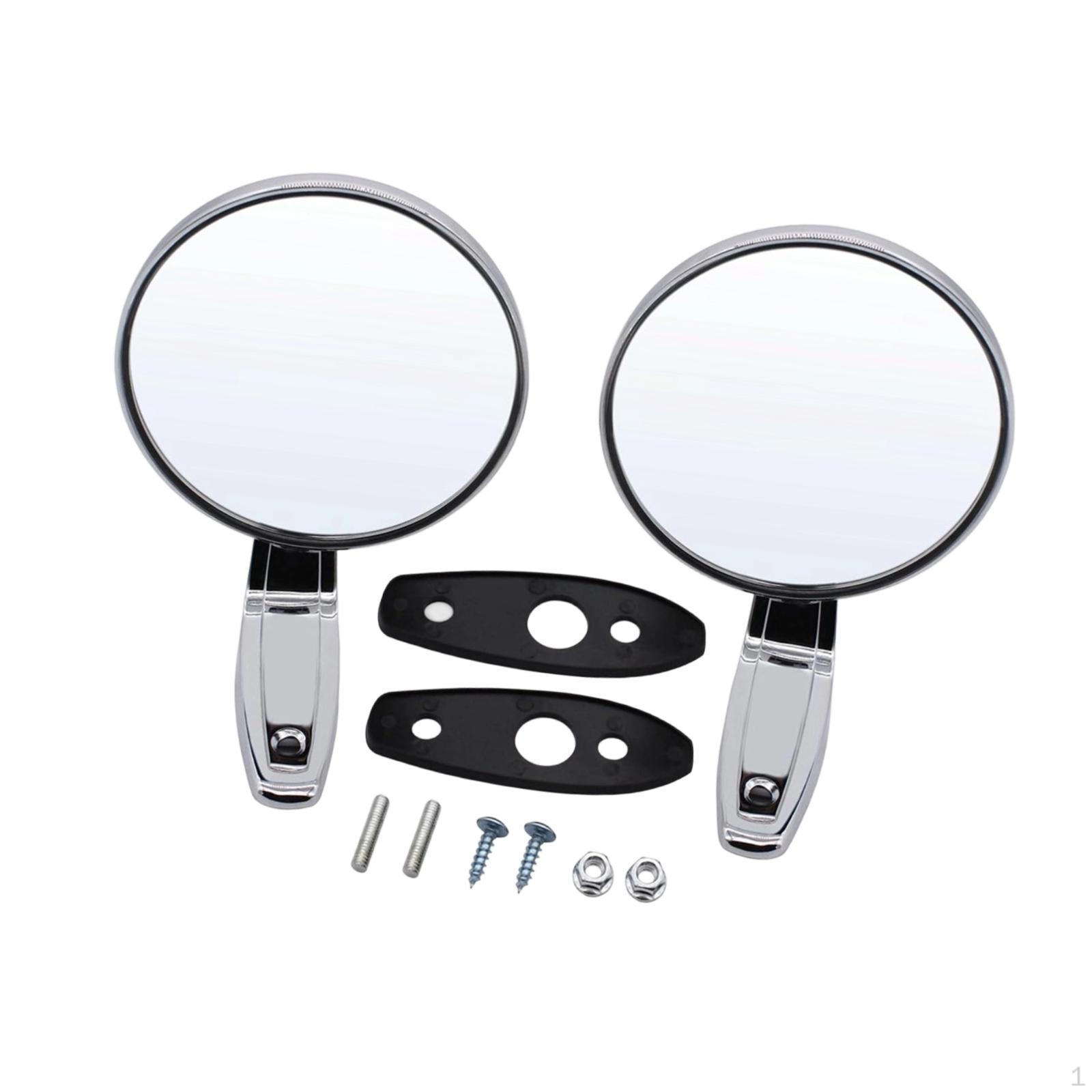 

1 Pair Car Rearview Mirrors Replacement Zinc Alloy High Performance Durability Premium Retro Styling