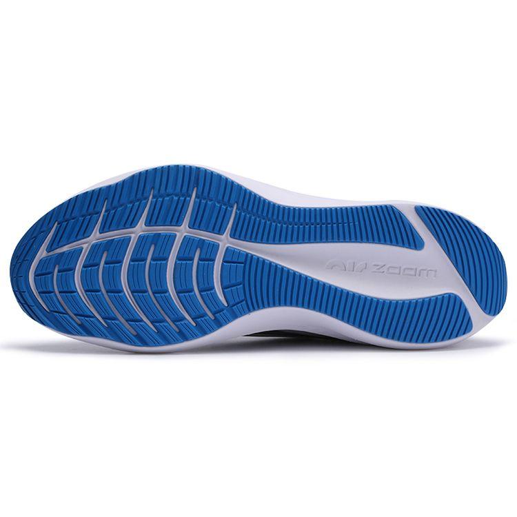 Nike Zoom Winflo 7 Woven Air Cushion Comfortable Trendy Mesh Shock Absorption Non-Slip Low-Top Casual Running Shoes Men Sneakers Gray Blue CJ0291-014