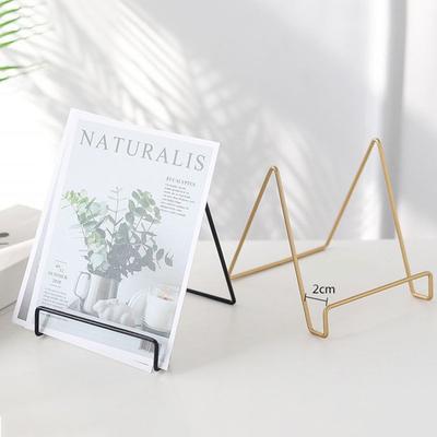 New Iron Art Magazine Display Stand Decorative Multipurpose Book Stand Stable Pedestal Storage Holder Plate Bowl Picture Frame