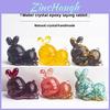 Crystal Rabbit Figurine Gift For Home Office Decor With Natural Gemstone Material