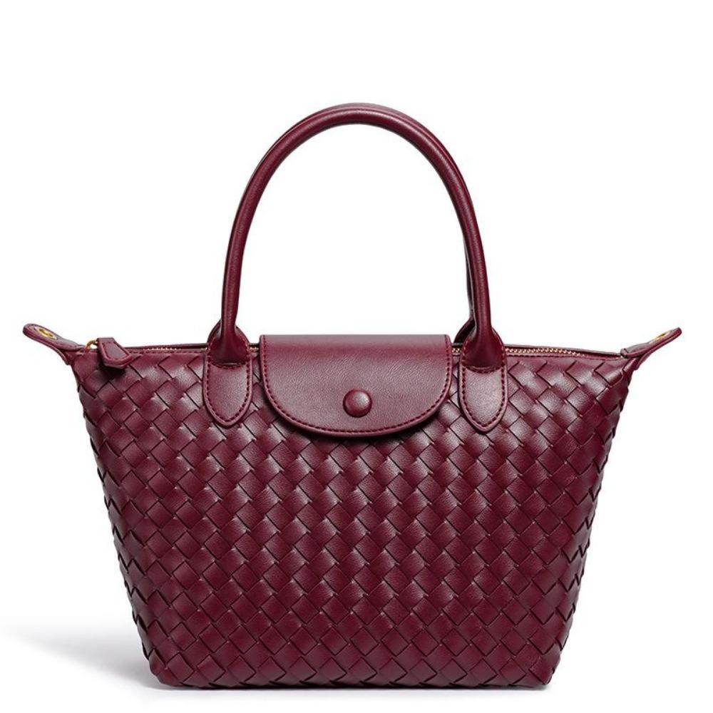 New Woven Longxiang Dumpling Bag, Hand-woven Bag, Large-capacity Commuting Versatile Portable Messenger Bag