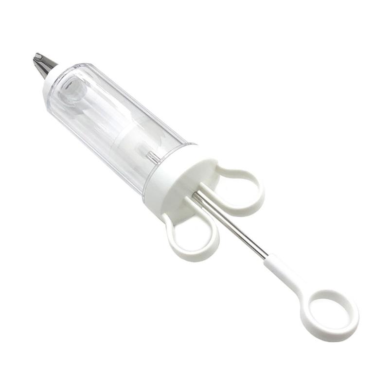 Dessert Cream Piping Syringe Nozzles Kits Dessert Decorating Syringe Cupcake Frosting Filling Injector with 5 Nozzles