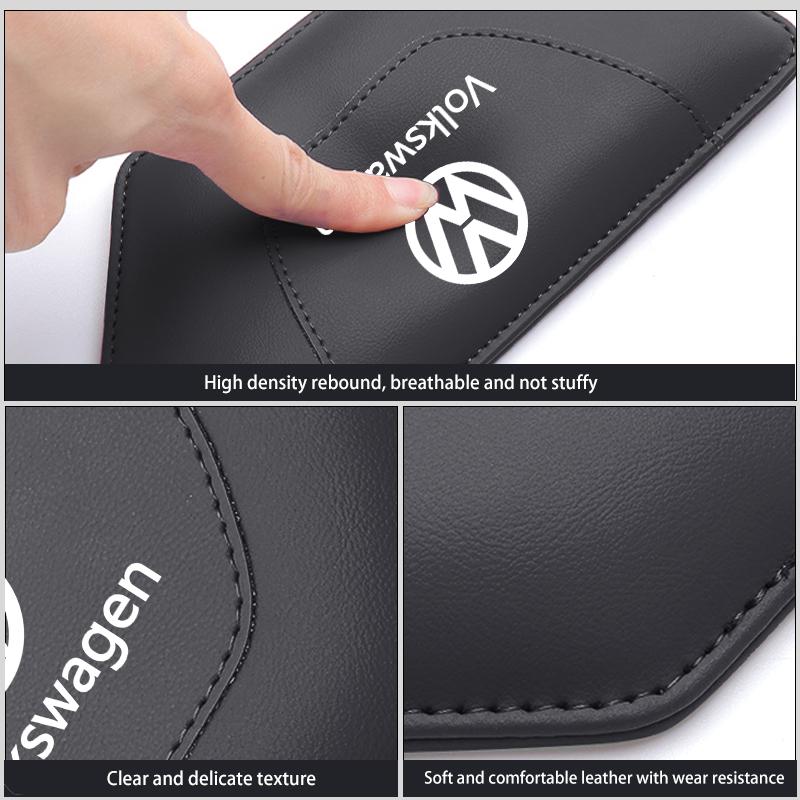 Hub Caps For Volkswagen VW Car Knee Support Cushion Auto Trapeze Leather Anti Fatigue Leg Pad Golf 4 5 6 7 Polo Jetta Sagitar Ma