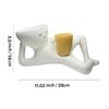 Lazy Guy Planter Ornament Creative Centerpiece Practical Plant Container Resin Flower Pot for Indoor