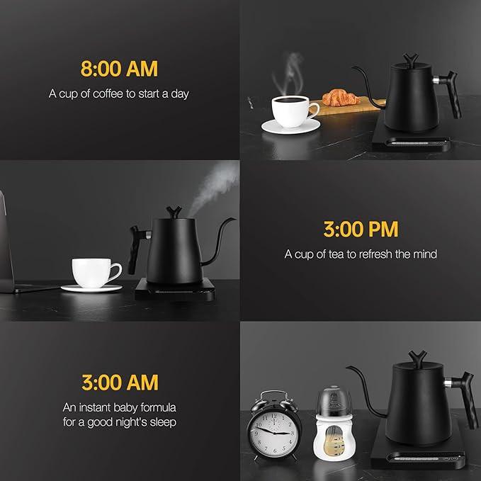 1L 304 Touch Screen Panel Electric Health Kettle Indicator Stainless Steel Electric Kettle Coffee Pot with Temperature
