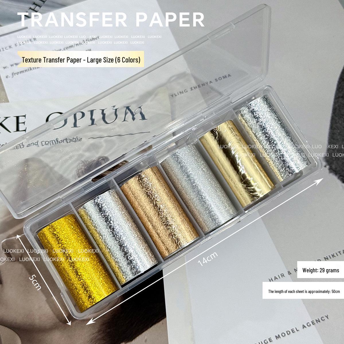 Nail Art Metal Series: Old Money Style Textured Transfer Stickers