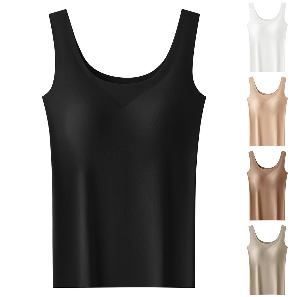 Women's Solid Color Cup Yoga Bottom Shirt Sports Underwear Vest