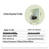 Compact Semi-Automatic Drip Coffee Maker with High Borosilicate Glass Pot