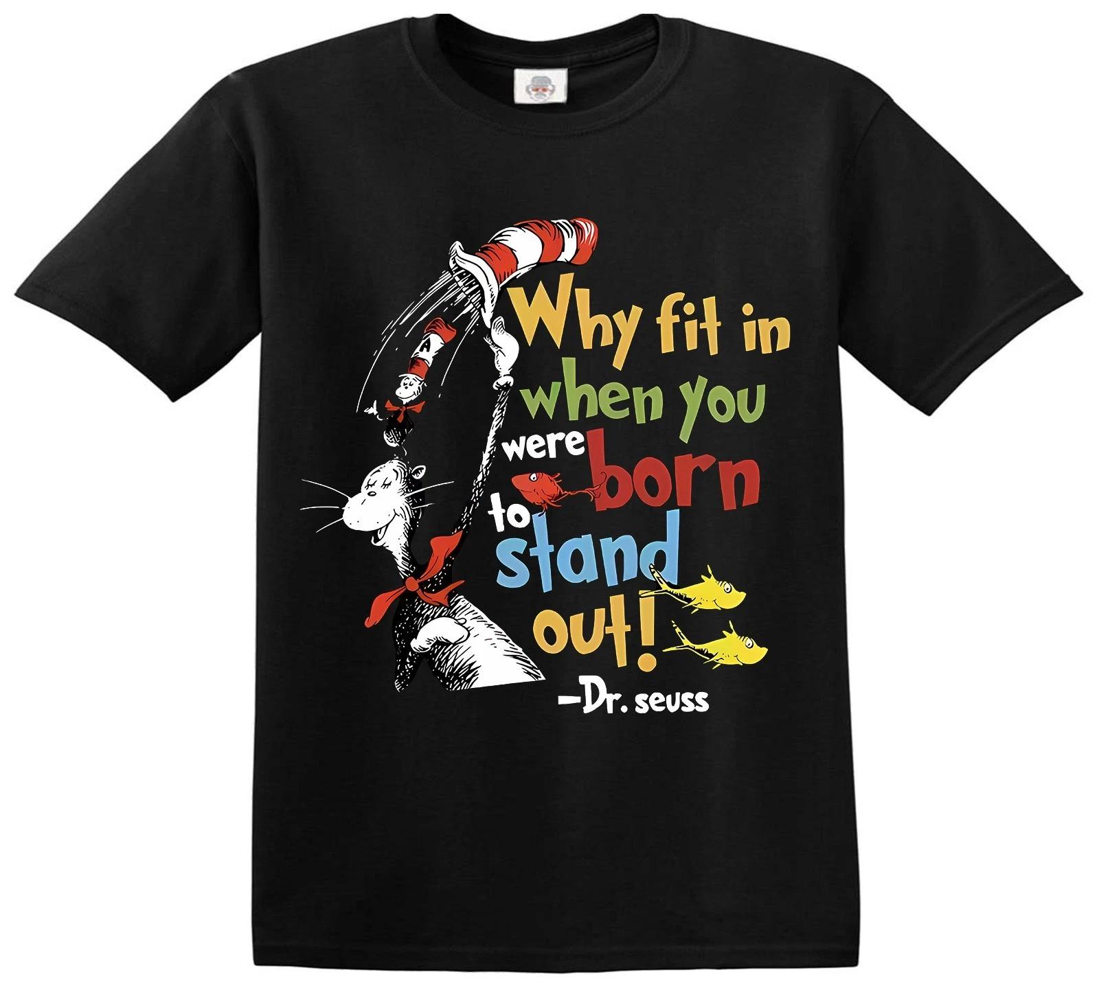 Why Fit In When You Were Born Funny Print Novelty Joke Kids T-shirt Tee Top 140