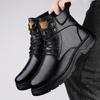 Men's Mid-Calf Genuine Leather Retro Martin Boots - Autumn/Winter Fashion, Versatile Thick Sole