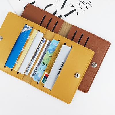 Multi-color Thickened Pu Leather Girls ID Card Bag Multi-card Position Large Capacity Card Bag Card Holder