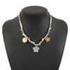 Flower Beach Ocean Series Necklace Jelly Fish Blue Bead Necklace  Girls