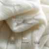 2025 Puyuan Autumn/Winter Wool Cable Knit Stand Collar Zip-Up Sweater for Women - Soft Texture