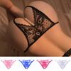 1Pc Pearl Transparent Lingerie Nylon Sexy Women Thongs Underwear Solid Color Lace Panties Open Crotch Briefs