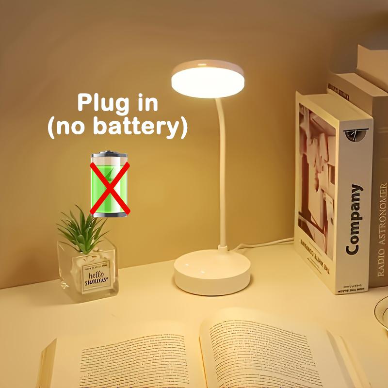 

LED Desk Lamp With USB Charging Port Flexible LED White Light Perfect for Home Office Reading Study Warm/White Touch Control