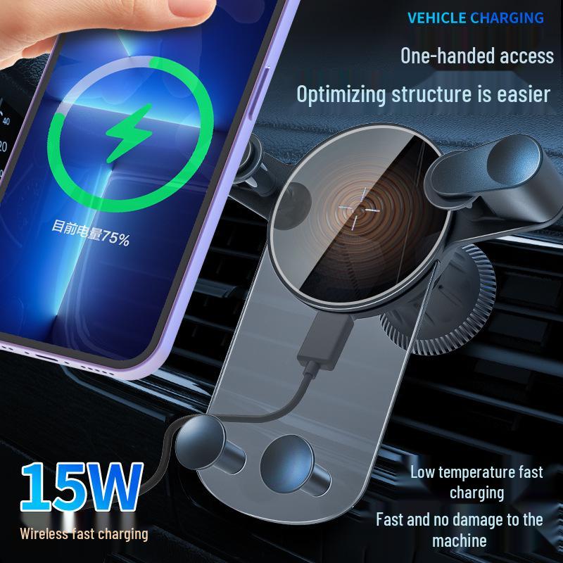 15W Wireless Car Phone Holder & Charger Clip