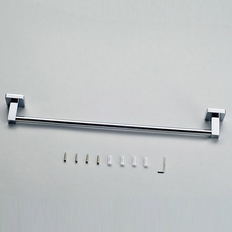 Stainless Steel Bathroom Single Towel Shelf Rack Holder Bath Towel Hanger Bar Square DesignTowel Rail Bathroom Accessories