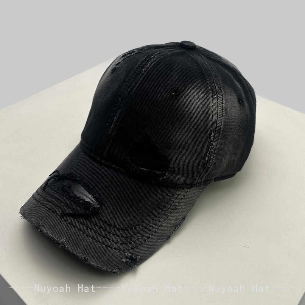 Baseball Plain Color Solid Gradient Women Men Her Him For Fresh Caps Peaked Hats Sunshade Broken Style Versatile Personal Distress Fashion Street