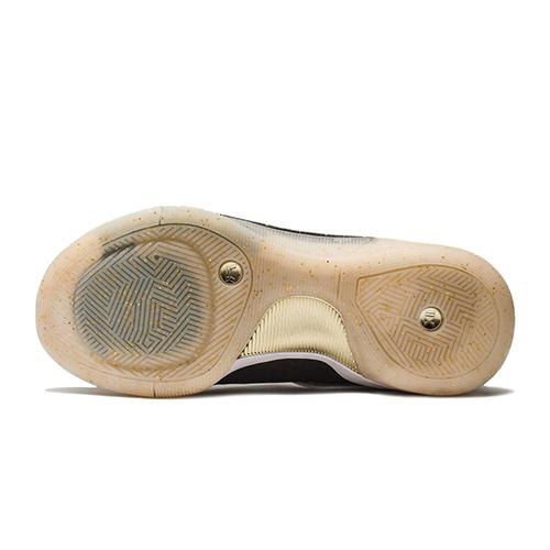 Li Ning YuShuai 12 Slip Resistant Abrasion Resistant High Top Basketball Shoes Men's Black Gold ABAN025-5