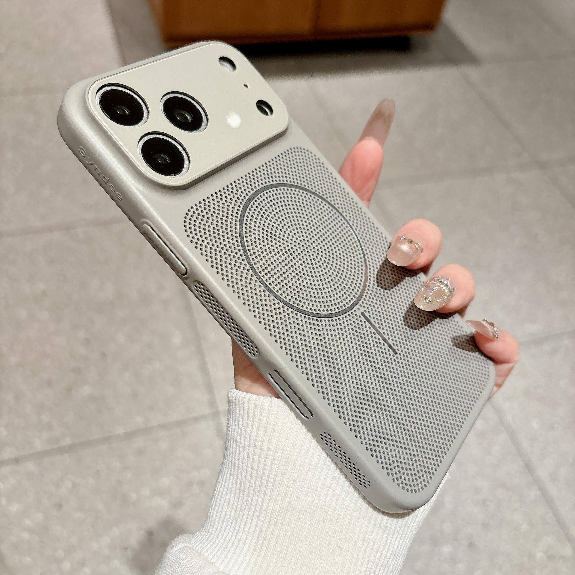 

Wireless Charging Full Coverage Case, Large Window, Compatible with iPhone 17 Pro Max, 16/15 Mesh Design. 15 Plus