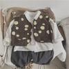 Camisa de manga murciélago estilo japonés retro para niños - Algodón y lino, primavera/otoño, ropa de abrigo para bebé niño