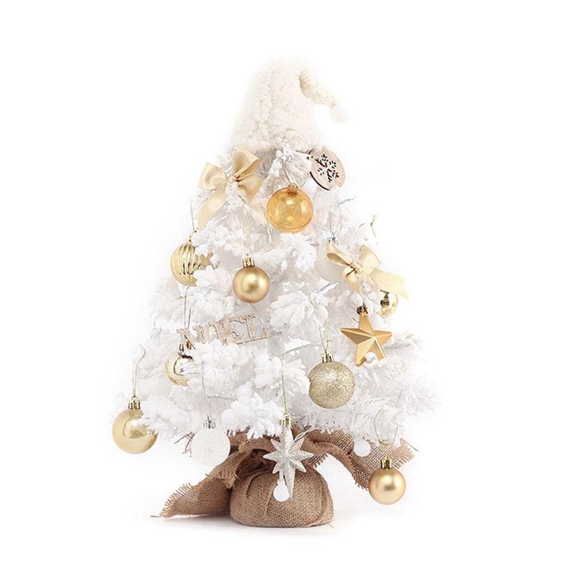 

ABWR-Small Desktop Christmas Tree Mini Xmas Tree Decoration Ornament With LED Glowing For 2025 Christmas Decorations