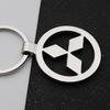 For Mitsubishi Ralliart Asx Lancer 9 Outlander 3 l200 Pajero 3D Metal Car Logo Keychain Badge Emblem Key Chain Rings Accessories