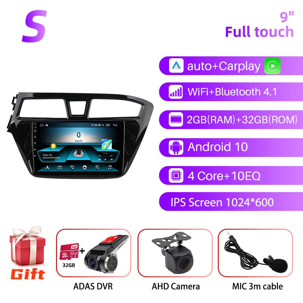2 Din Android Car Radio Stereo for Hyundai I20 2014 - 2017 Left Hand Multimedia Player WIFI Navigation Autoradio GPS Head Unit