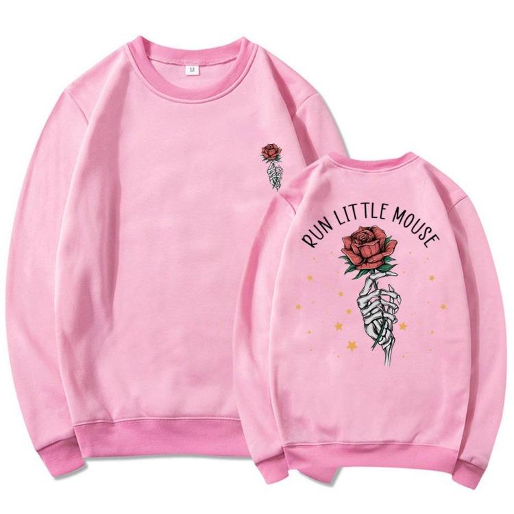 Dark Romance Haunting Adeline Book Lover Sweatshirt Women Graphic Hoodies Long Sleeve Pullover Run Little Mouse Gift