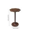 Brown Floral shape Side Table, Narrow Modern End Table with Pedestal Stand for Small Spaces, Beside Sofa Couch & Office