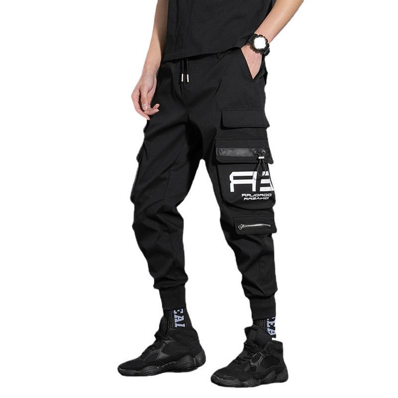 Men's Punk Style Loose Cargo Joggers - Casual Summer Sports Trousers