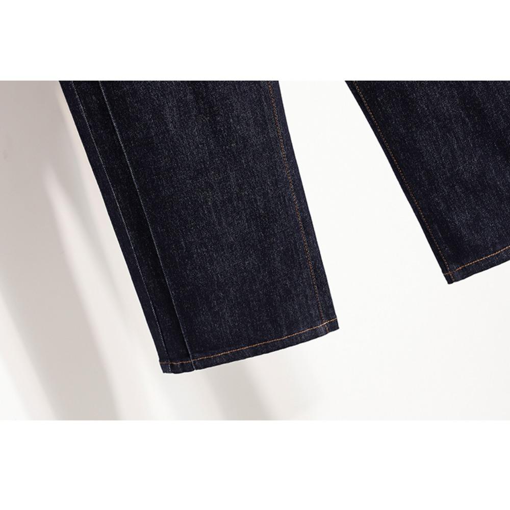 DIMANAF 2025 Plus Size Jeans Autumn Denim Women Jeans Pants Elastic Basic Blue High Waist Trousers Oversize New Pants 5XL