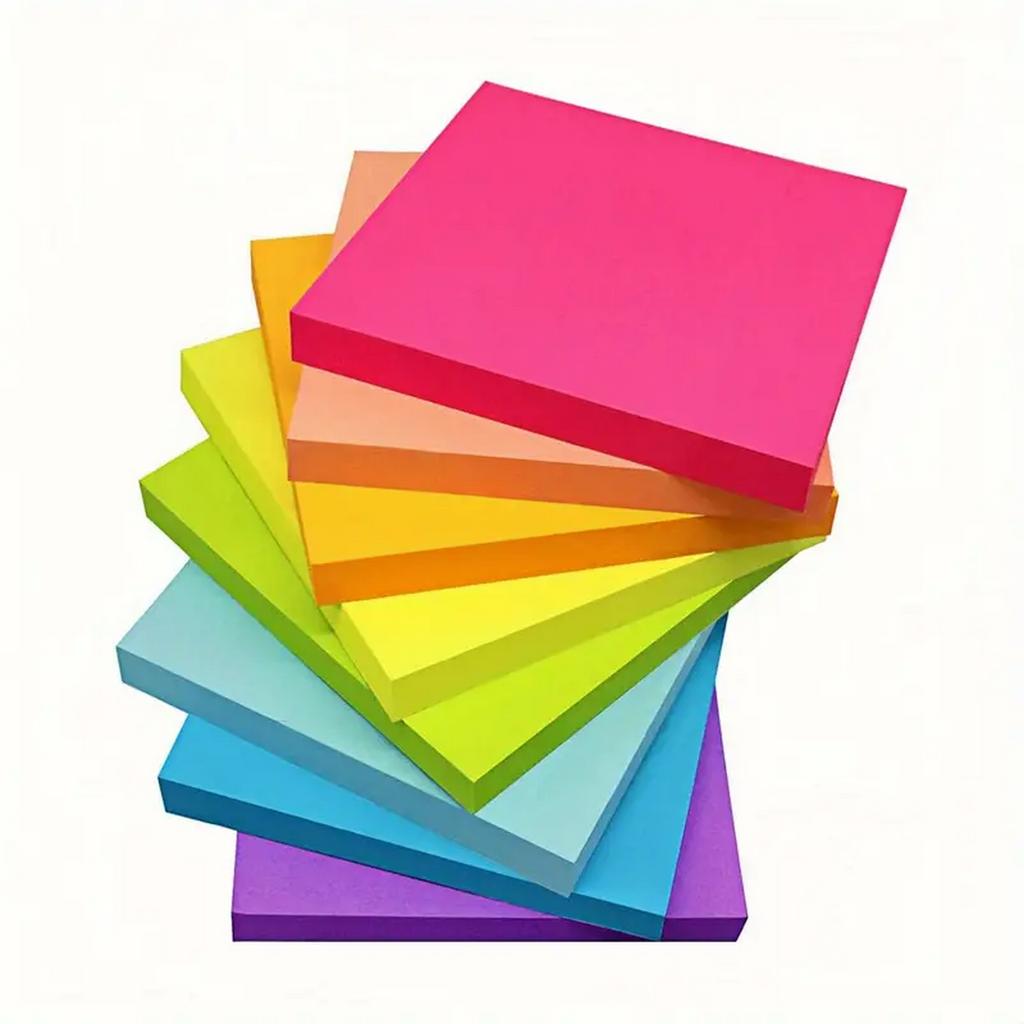 8-Color Self-Adhesive Sticky Notes Set - 50 Pages per Pad Office Index Stickers for Organizing And Notetaking Multiple Colors