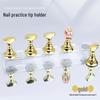 Magnetic Nail Art Practice Stand with Acrylic Base and Gem Holders