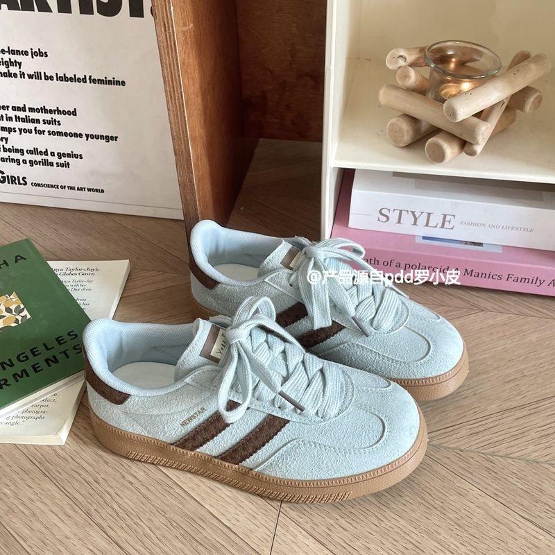 Zhao Ruth's same skateboard shoes women's trend ins versatile casual shoes Hong Kong style students thick-soled heightening sports shoes