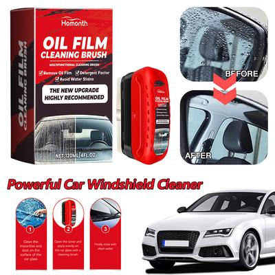 Car Auto Glass Cleaner Brush Windshield Oil Film Cleaner For Car Glass Sponge Cleaning Brush Windshield Rain Repellent Car Parts