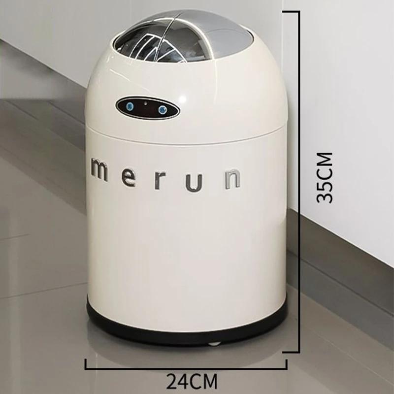 

Smart Trash Can Stainless Steel Automatic Sensor Litter Bins Kitchen Bedroom Trash Cans Living Room Garbage Can Toilet Rubbish Smart