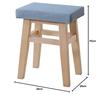 AZUMAYA Vanbi Stool, Light Blue (CL-785CWB)