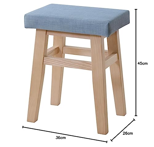 AZUMAYA Vanbi Stool, Light Blue (CL-785CWB)