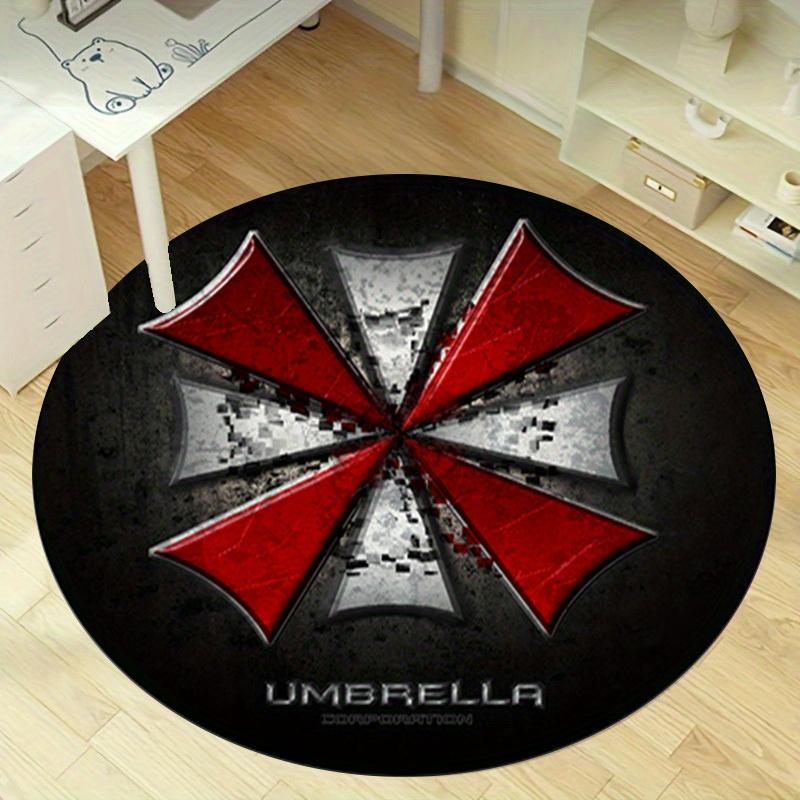 1ks Kruhový koberec s logem Umbrella Corporation - Domácí dekorace, Kulatý koberec do kanceláře, Venkovní dárková rohožkaRC2810