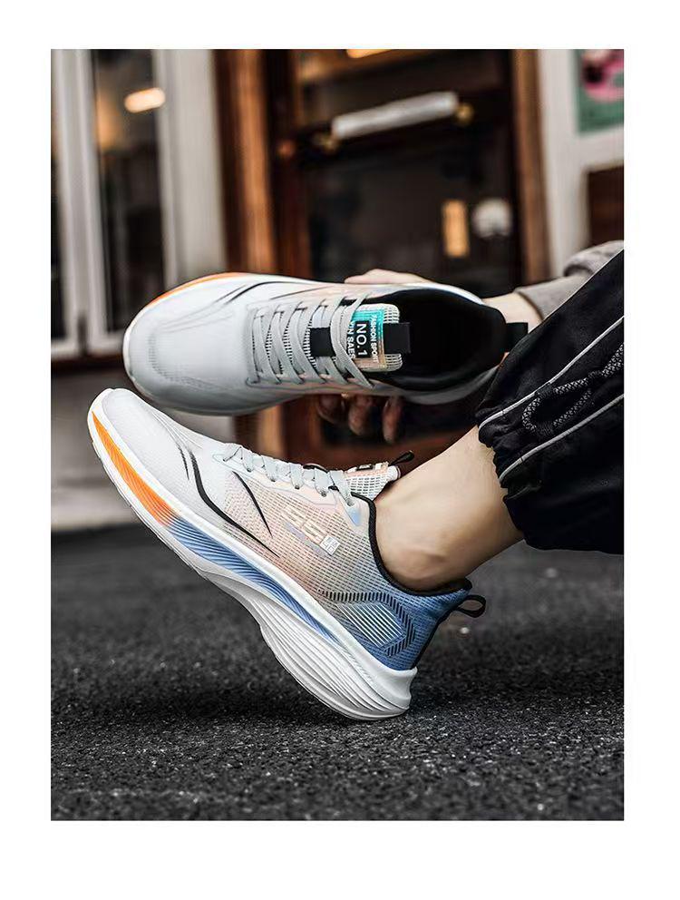 Men's Ultra-Light Breathable Running Shoes - Ice Silk Mesh, Shock Absorbing EVA, Lace-Up Summer Sports Sneakers