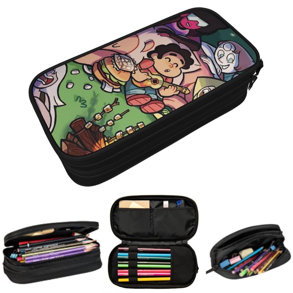 Steven Universe Cartoon Anime Pencil Case for Studen Gifts Pen Box Pencil Bag Stationery Supplies Pen Holder Bag