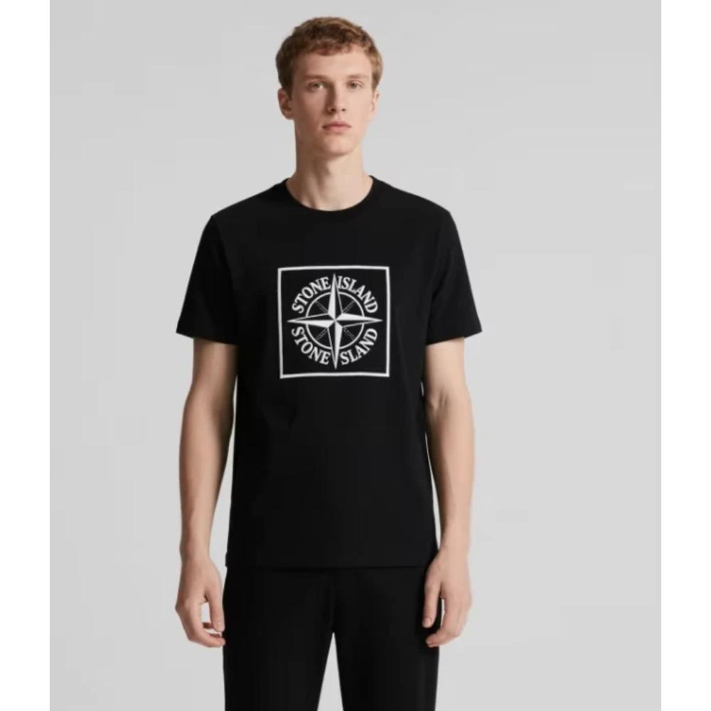 

Модный бренд 2025, летняя футболка с коротким рукавом и принтом «Камень», латинская версия, повседневная футболка для пар и многофункциональный топ S чёрный