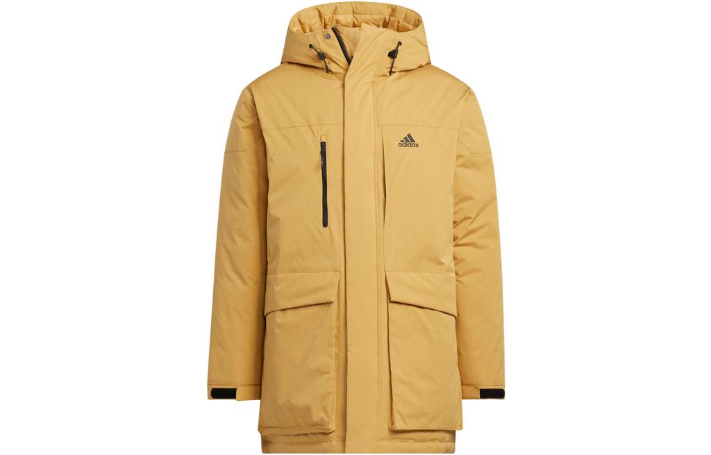 Adidas Down Jackets Men's Yellow Hooded Moderate Other HN2097